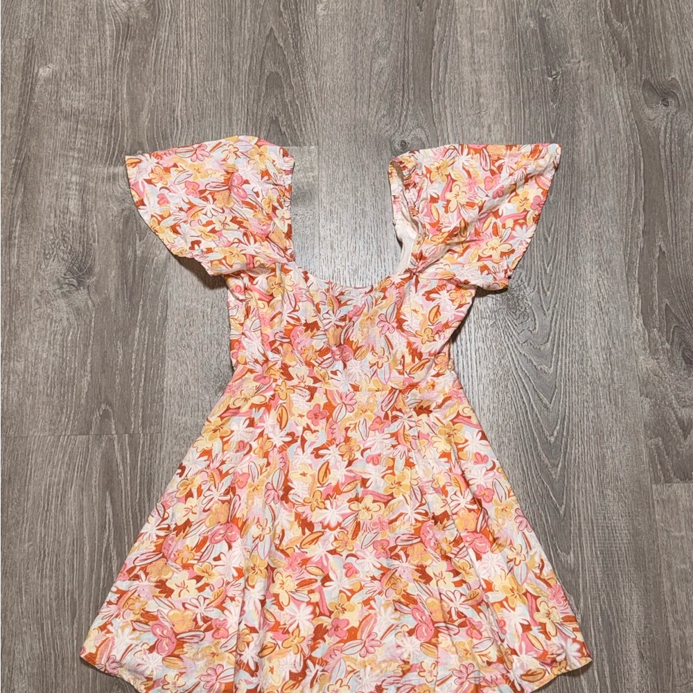 MINKPINK Pink & Peach Floral Mini Dress
